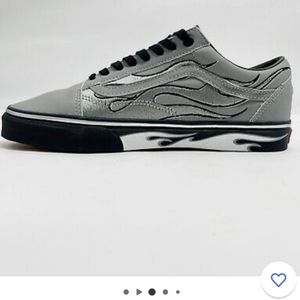 Vans x A$AP Rocky Worldwide Silver Flame Old Skool NWOT  Men's 8.5 Women's 10